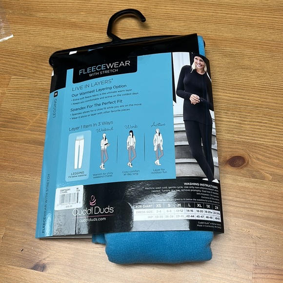 Brand New Cuddl Duds cozy comfort warm layers Medium Fleecewear Leggings. - Picture 2 of 3